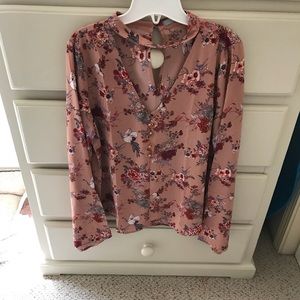 Mauve floral shirt